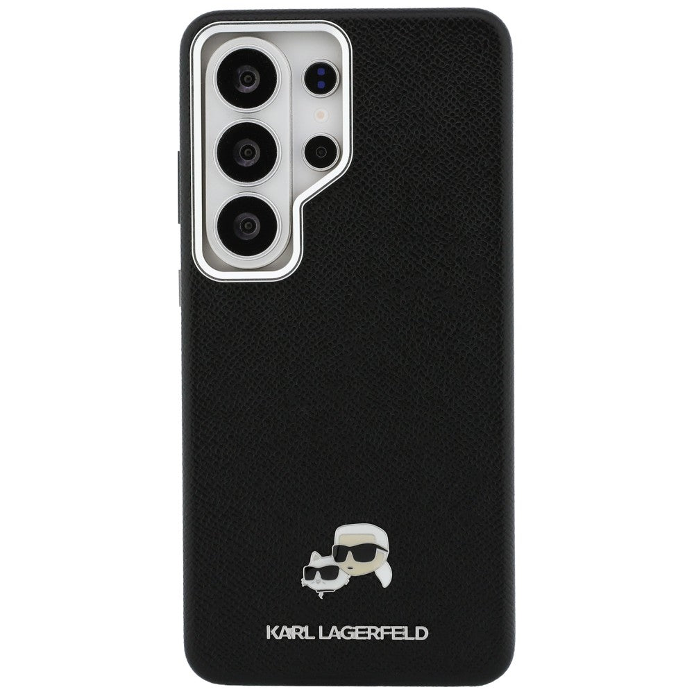 Dėklas Karl Lagerfeld Saffiano KC Metal Logo MagSafe skirtas Samsung Galaxy S26 Ultra - juodas -- Samsung Galaxy S26 Ultra