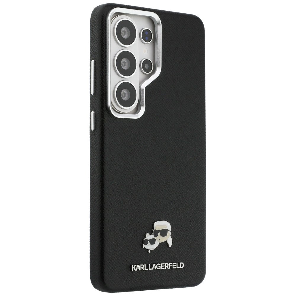 Dėklas Karl Lagerfeld Saffiano KC Metal Logo MagSafe skirtas Samsung Galaxy S26 Ultra - juodas -- Samsung Galaxy S26 Ultra