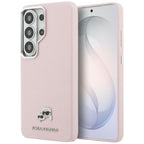Karl Lagerfeld Saffiano KC Metal Logo MagSafe dėklas skirtas Samsung Galaxy S26 Ultra - rožinė