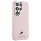 Karl Lagerfeld Saffiano KC Metal Logo MagSafe dėklas skirtas Samsung Galaxy S26 Ultra - rožinė