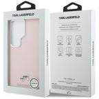 Karl Lagerfeld Saffiano KC Metal Logo MagSafe dėklas skirtas Samsung Galaxy S26 Ultra - rožinė