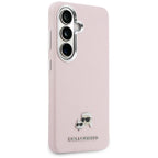 Karl Lagerfeld Saffiano KC Metal Logo MagSafe dėklas skirtas Samsung Galaxy S26+ - rožinė