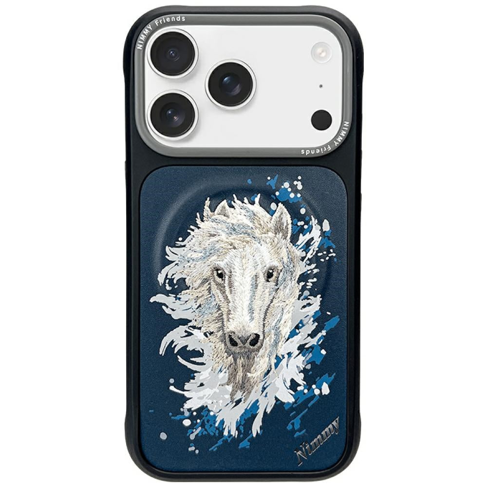 Nimmy the Horse MagSafe dėklas skirtas iPhone 17 Pro Max - tamsiai mėlyna