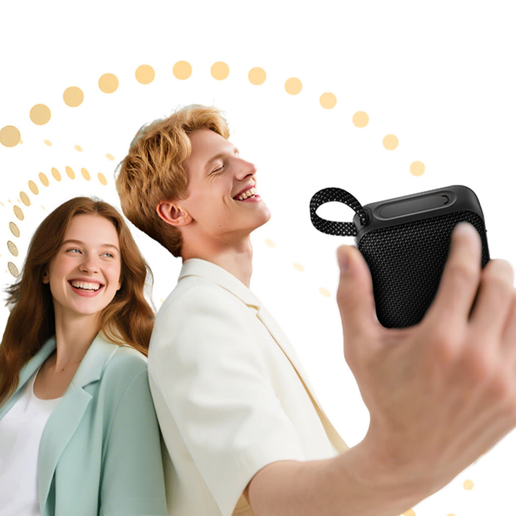 QCY SP2 IP67 Bluetooth garsiakalbis su RGB apšvietimu ir stereo režimu – juodas -- Bluetooth Speakers
