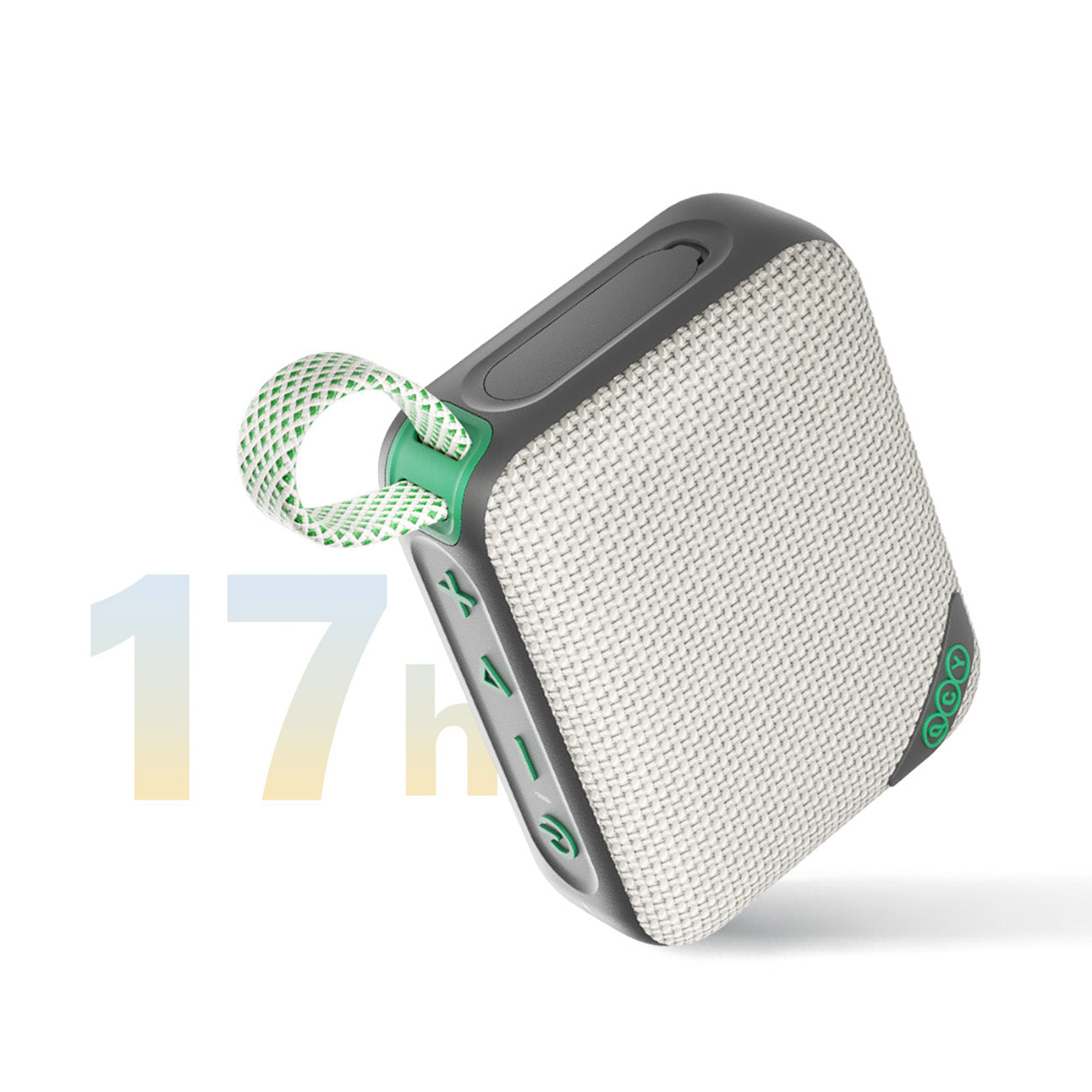 QCY SP2 IP67 Bluetooth garsiakalbis su RGB apšvietimu ir stereo režimu – pilkai žalias -- Bluetooth Speakers