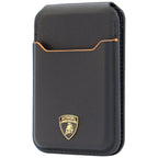Lamborghini D1 natūralios odos MagSafe telefono piniginė – juoda ir oranžinė -- Uncategorized