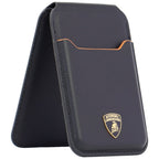 Lamborghini D1 natūralios odos MagSafe telefono piniginė – juoda ir oranžinė -- Uncategorized