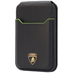 Piniginė telefonui Lamborghini D1 iš natūralios odos MagSafe juoda ir žalia -- Uncategorized