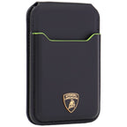 Piniginė telefonui Lamborghini D1 iš natūralios odos MagSafe juoda ir žalia -- Uncategorized