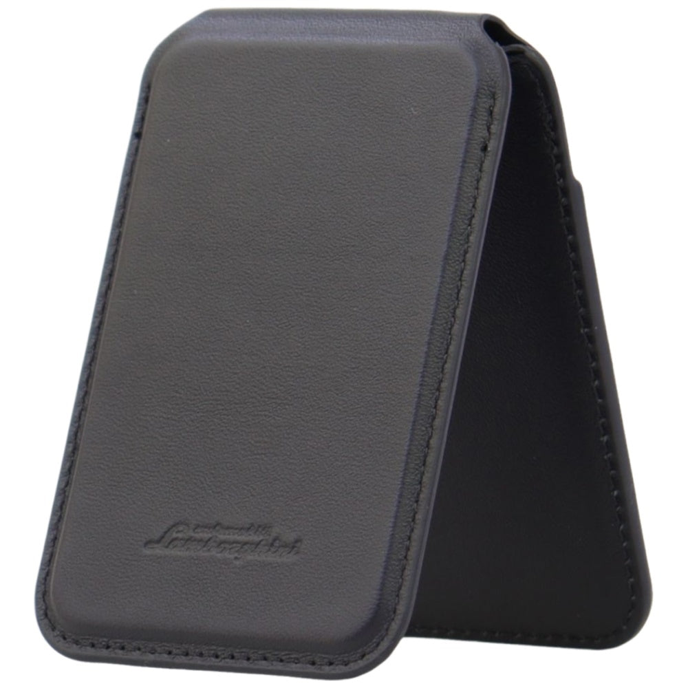 Piniginė telefonui Lamborghini D1 iš natūralios odos MagSafe juoda ir žalia -- Uncategorized