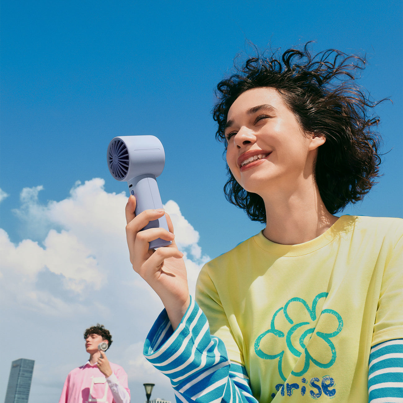 Jisulife Handheld Fan 10 4000mAh nešiojamasis USB ventiliatorius - mėlynas -- Handheld Fans