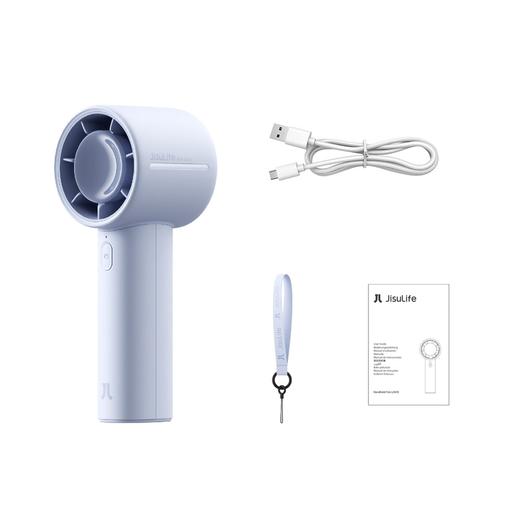 Jisulife Handheld Fan 10 4000mAh nešiojamasis USB ventiliatorius - mėlynas -- Handheld Fans