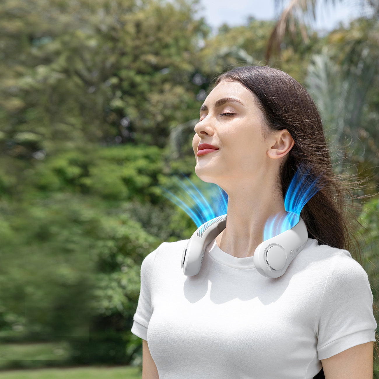 Jisulife Neck Fan 3 4000mAh nešiojamasis kaklo ventiliatorius - pilkas -- Handheld Fans