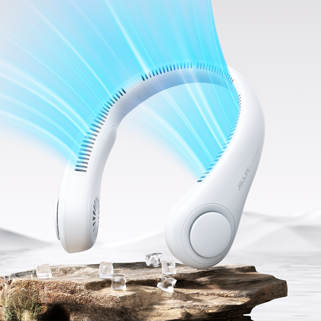 Jisulife Neck Fan 3 4000mAh nešiojamasis kaklo ventiliatorius - pilkas -- Handheld Fans