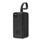 Powerbankas Wozinsky W8-B 50000mAh 30W 2x USB-A ir 2x USB-C ir USB micro su žibintu - juodas -- Powerbanks