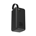Powerbankas Wozinsky W8-B 50000mAh 30W 2x USB-A ir 2x USB-C ir USB micro su žibintu - juodas -- Powerbanks