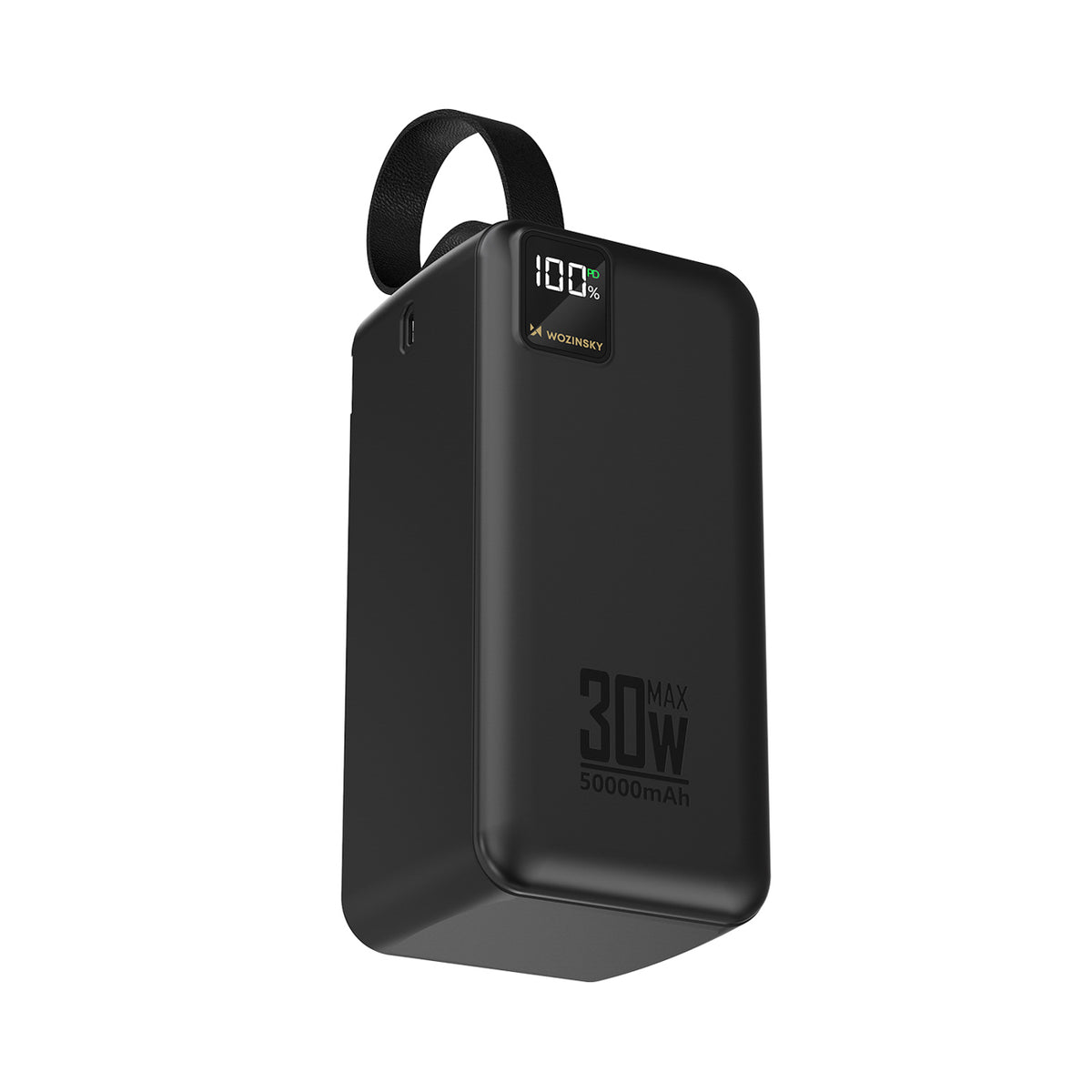 Powerbankas Wozinsky W8-B 50000mAh 30W 2x USB-A ir 2x USB-C ir USB micro su žibintu - juodas -- Powerbanks