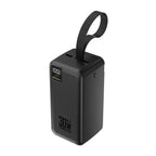 Powerbankas Wozinsky W8-B 50000mAh 30W 2x USB-A ir 2x USB-C ir USB micro su žibintu - juodas -- Powerbanks