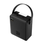 Wozinsky W8-B Powerbank 100000 mAh 30W 2x USB-A ir 2x USB-C su žibintuvėliu - Juoda -- Powerbanks