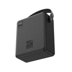 Wozinsky W8-B Powerbank 100000 mAh 30W 2x USB-A ir 2x USB-C su žibintuvėliu - Juoda -- Powerbanks