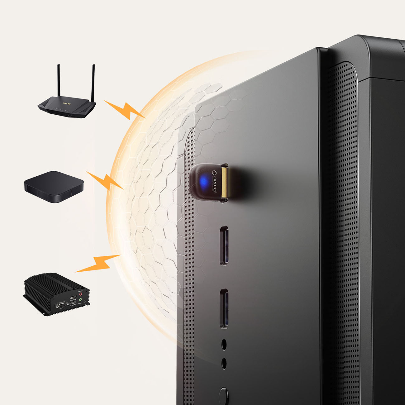 Orico BTA-60 Bluetooth 6.0 adapteris - juodas -- USB Adapters