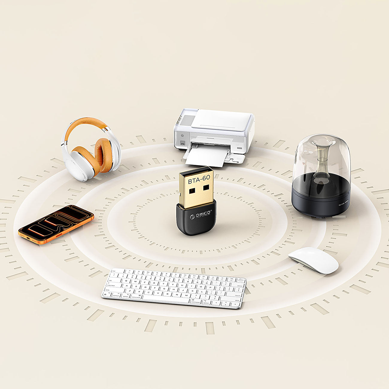 Orico BTA-60 Bluetooth 6.0 adapteris - juodas -- USB Adapters