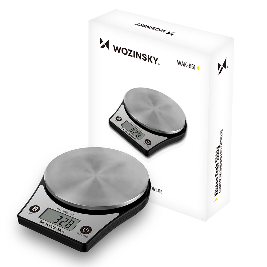 Wozinsky WAK-651 Virtuvės svarstyklės su LCD ekranu iki 5 kg - juodas -- Uncategorized