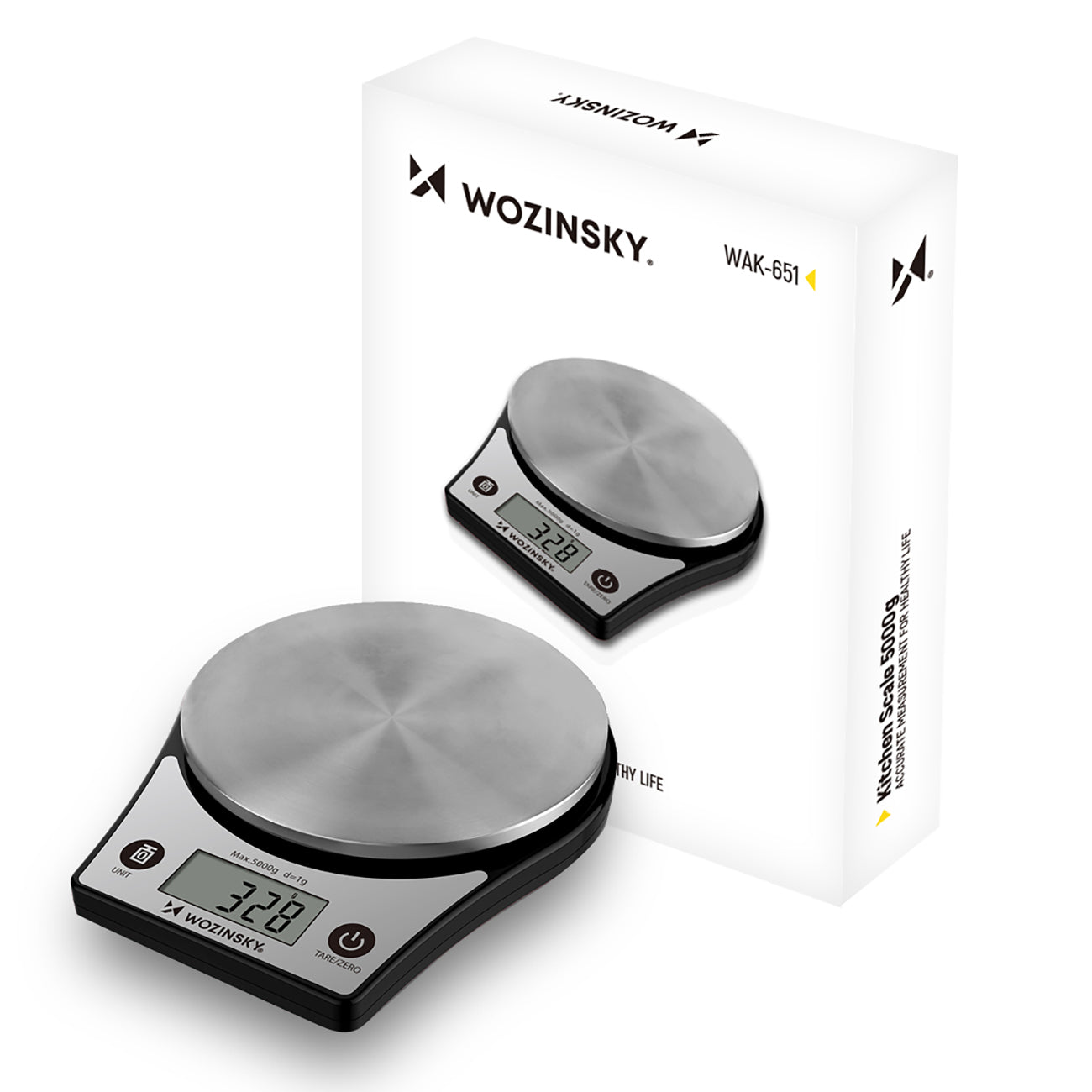 Wozinsky WAK-651 Virtuvės svarstyklės su LCD ekranu iki 5 kg - juodas -- Uncategorized