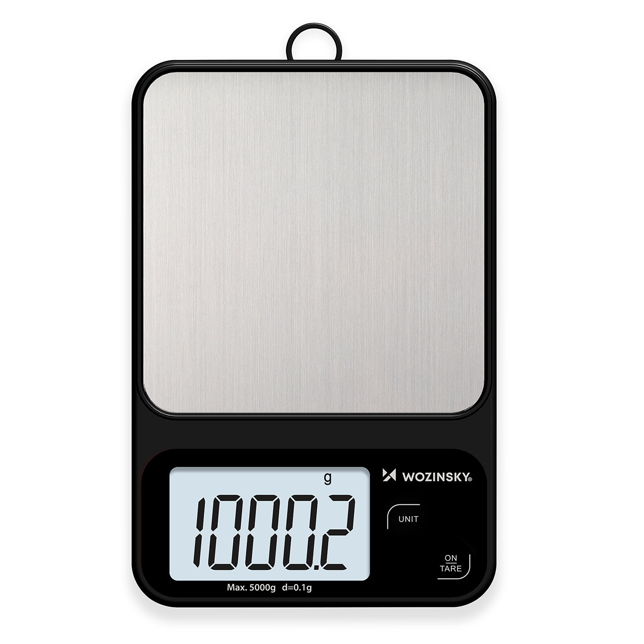 Wozinsky WAK-2252 virtuvės svarstyklės tikslios su dideliu LCD ekranu iki 5 kg - juodas -- Uncategorized