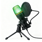 Wozinsky Studio Gaming USB kompiuterio mikrofonas su RGB stovu - juodas -- Microphones