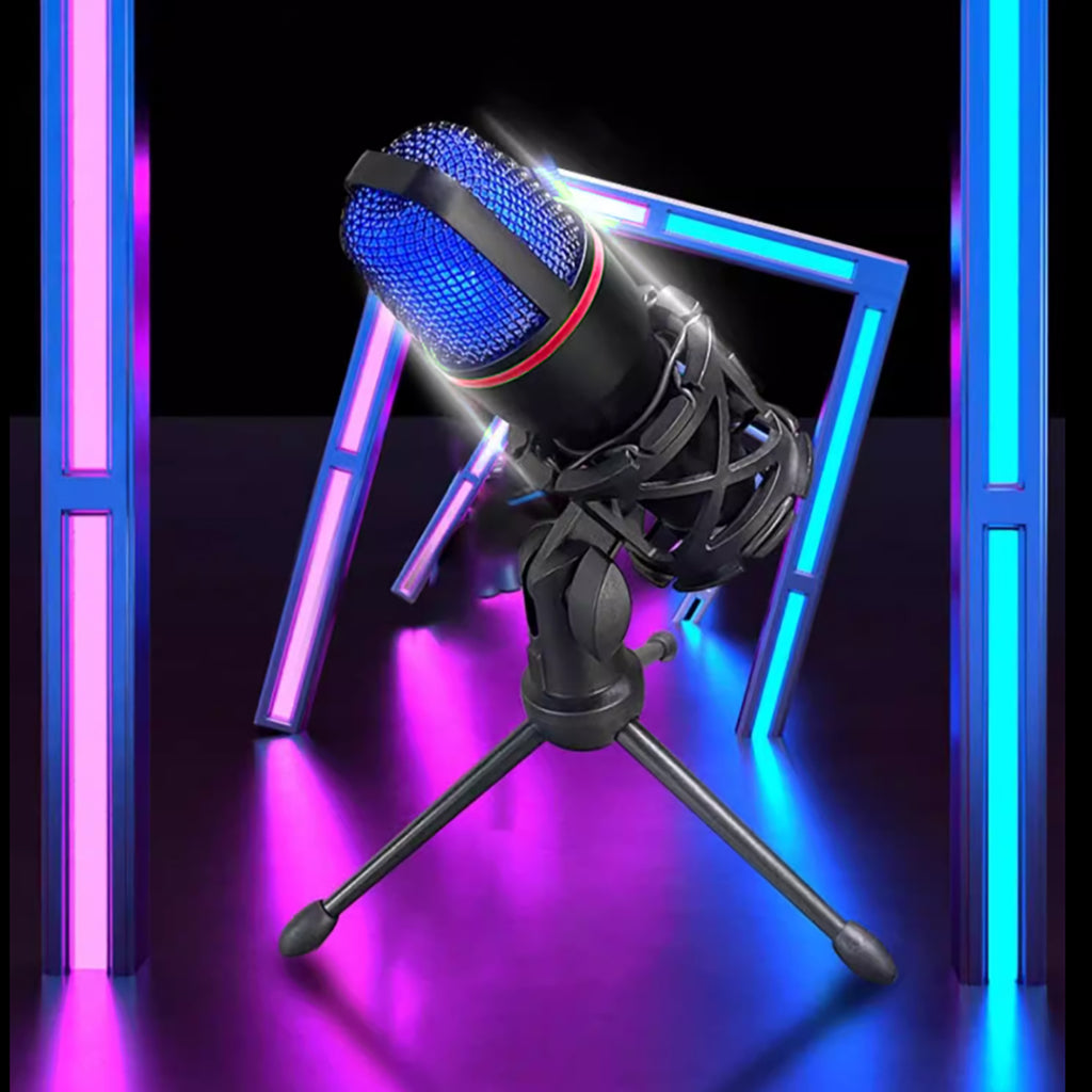 Wozinsky Studio Gaming USB kompiuterio mikrofonas su RGB stovu - juodas -- Microphones