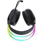Wozinsky WSG-1118 Laidinės žaidimo ausginės su mikrofonu ir RGB foniniu šviesa - juoda -- Headphones
