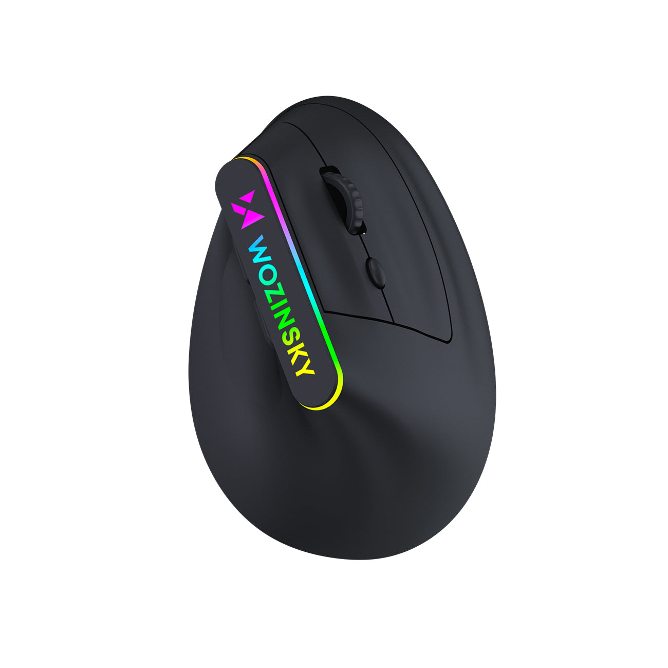 Wozinsky WMG-1164 Belaidis Vertikalus Ergonominis Žaidimų Pelė 3600 DPI su RGB Apšvietimu - Juoda -- Gaming Accessories