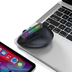 Wozinsky WMG-1164 Belaidis Vertikalus Ergonominis Žaidimų Pelė 3600 DPI su RGB Apšvietimu - Juoda -- Gaming Accessories