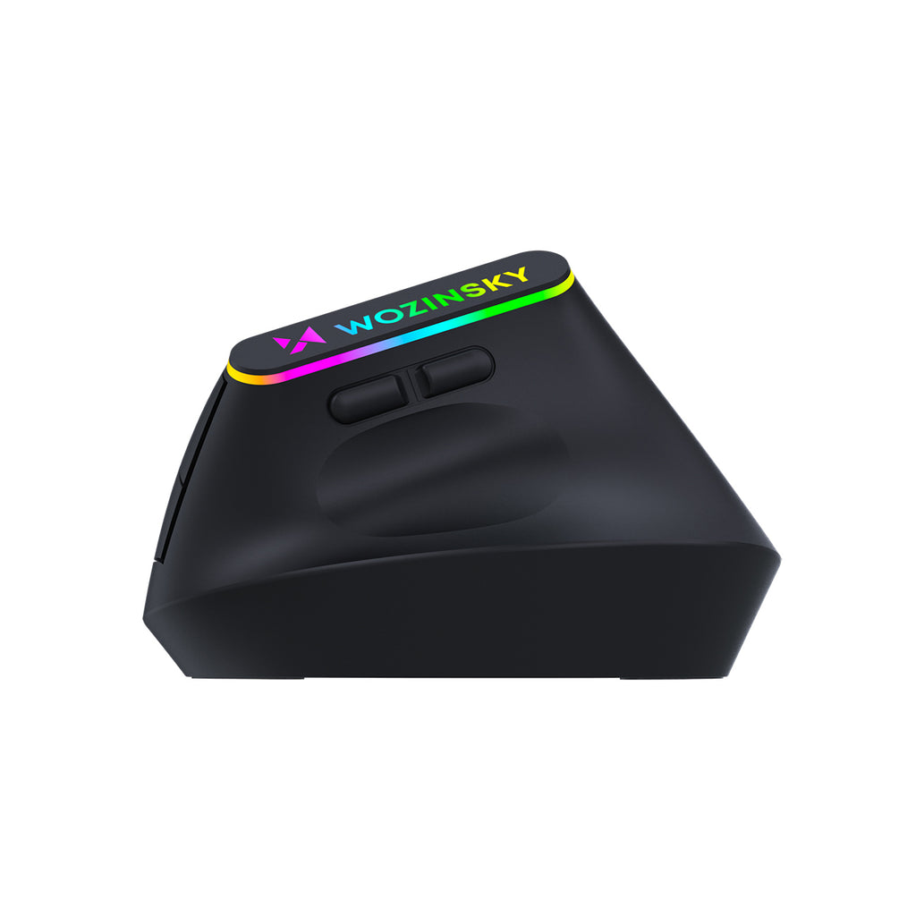 Wozinsky WMG-1164 Belaidis Vertikalus Ergonominis Žaidimų Pelė 3600 DPI su RGB Apšvietimu - Juoda -- Gaming Accessories