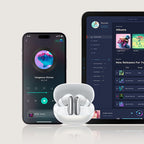 QCY MeloBuds N20 Bevielės triukšmo panaikinusios ANC ausinės - Baltos -- Headphones