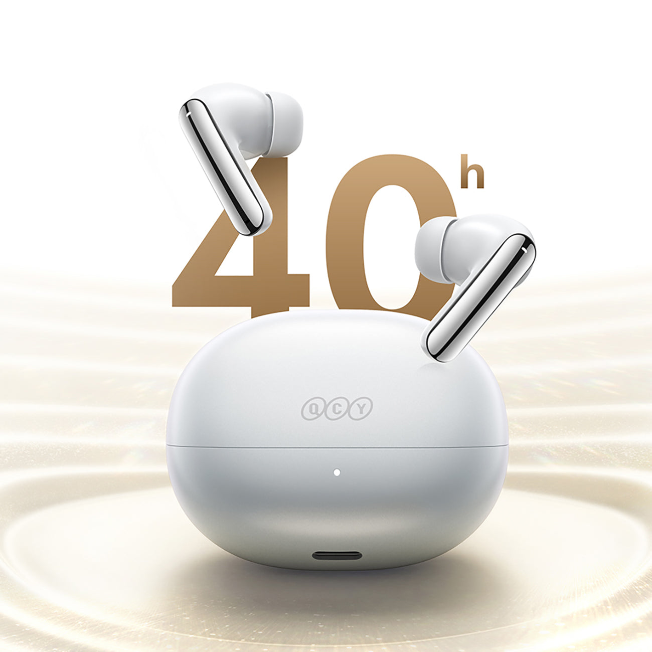 QCY MeloBuds N20 Bevielės triukšmo panaikinusios ANC ausinės - Baltos -- Headphones