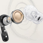 QCY MeloBuds N20 Bevielės triukšmo panaikinusios ANC ausinės - Juodos -- Headphones