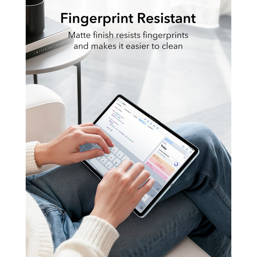 ESR Paper Feel Tempered Glass, skirtas iPad Air 10.9 colių (2020/2022) / 11" (2024/2025/2026) -- iPad Air 10.9