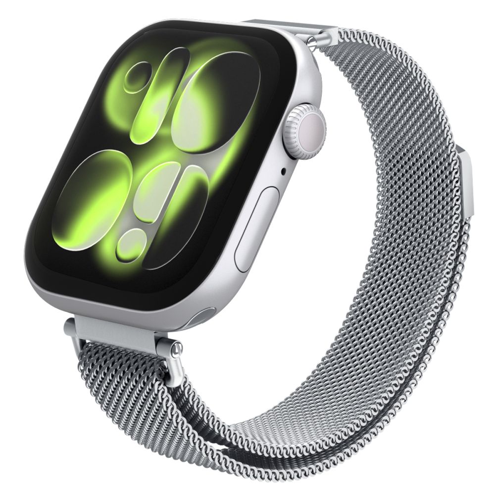 „Spigen WBM4“ dirželis, skirtas „Apple Watch“ (40 / 41 / 42 mm) – sidabrinis
