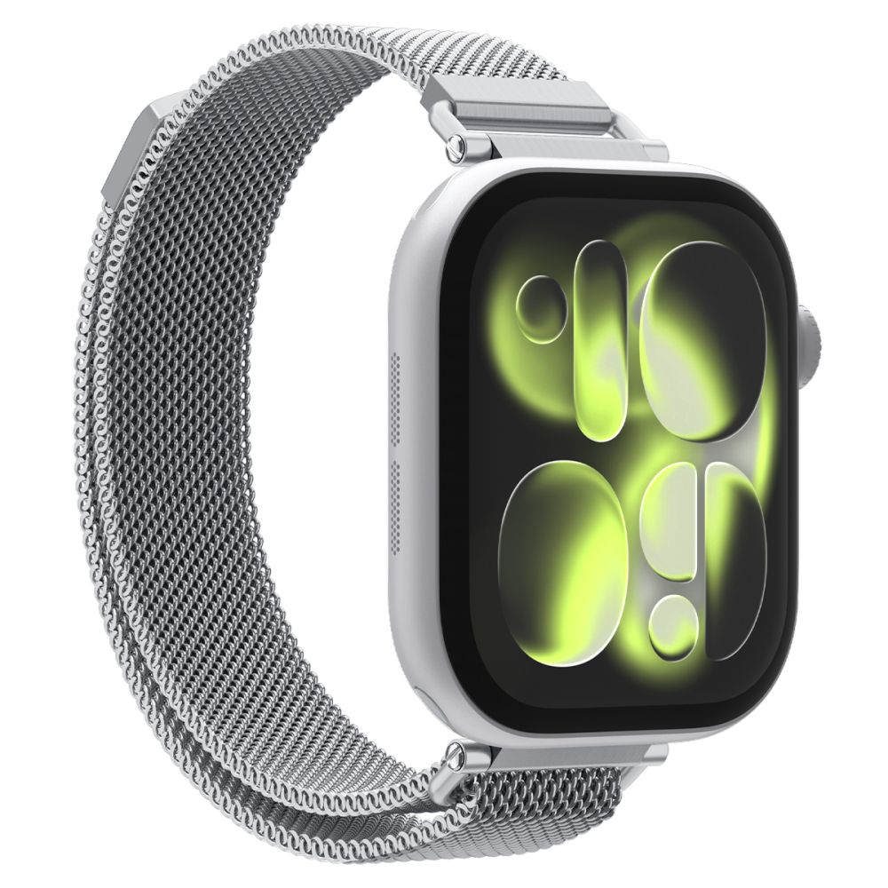 „Spigen WBM4“ dirželis, skirtas „Apple Watch“ (40 / 41 / 42 mm) – sidabrinis