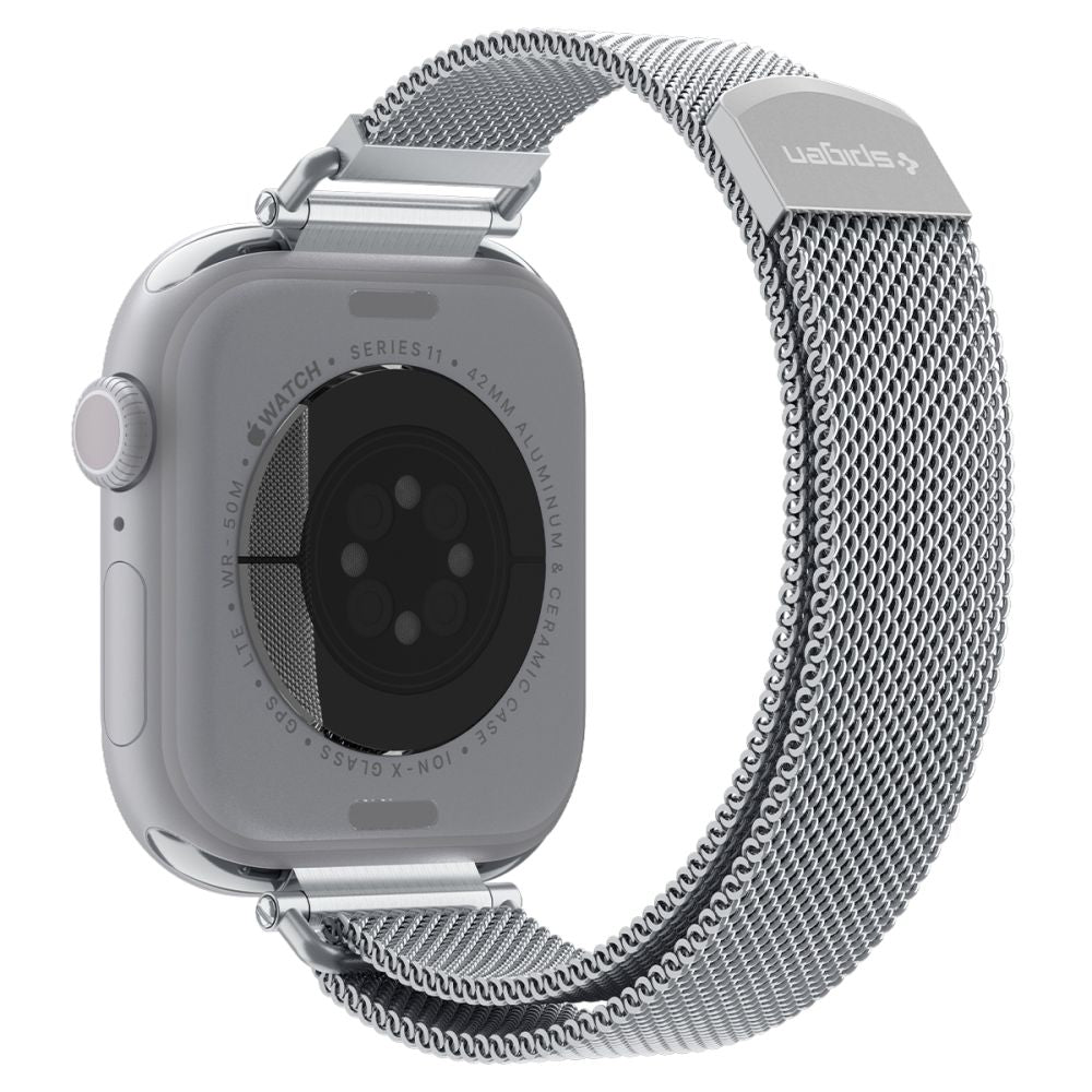 „Spigen WBM4“ dirželis, skirtas „Apple Watch“ (40 / 41 / 42 mm) – sidabrinis