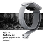 „Spigen WBM4“ dirželis, skirtas „Apple Watch“ (40 / 41 / 42 mm) – sidabrinis
