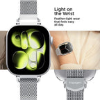 „Spigen WBM4“ dirželis, skirtas „Apple Watch“ (40 / 41 / 42 mm) – sidabrinis