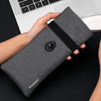 Wozinsky WPB-R12 RFID apsaugos telefoninė dėžutė su atlenkiama nugarėle ir virve 21,5x12 cm - pilka -- Other phone...