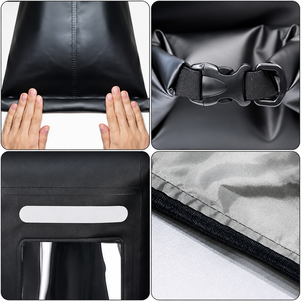 WNA-15L vandeniui atspari krepšys 15 l sup kajukui su RFID blokavimo pertvara - juodas -- Bicycle Bags