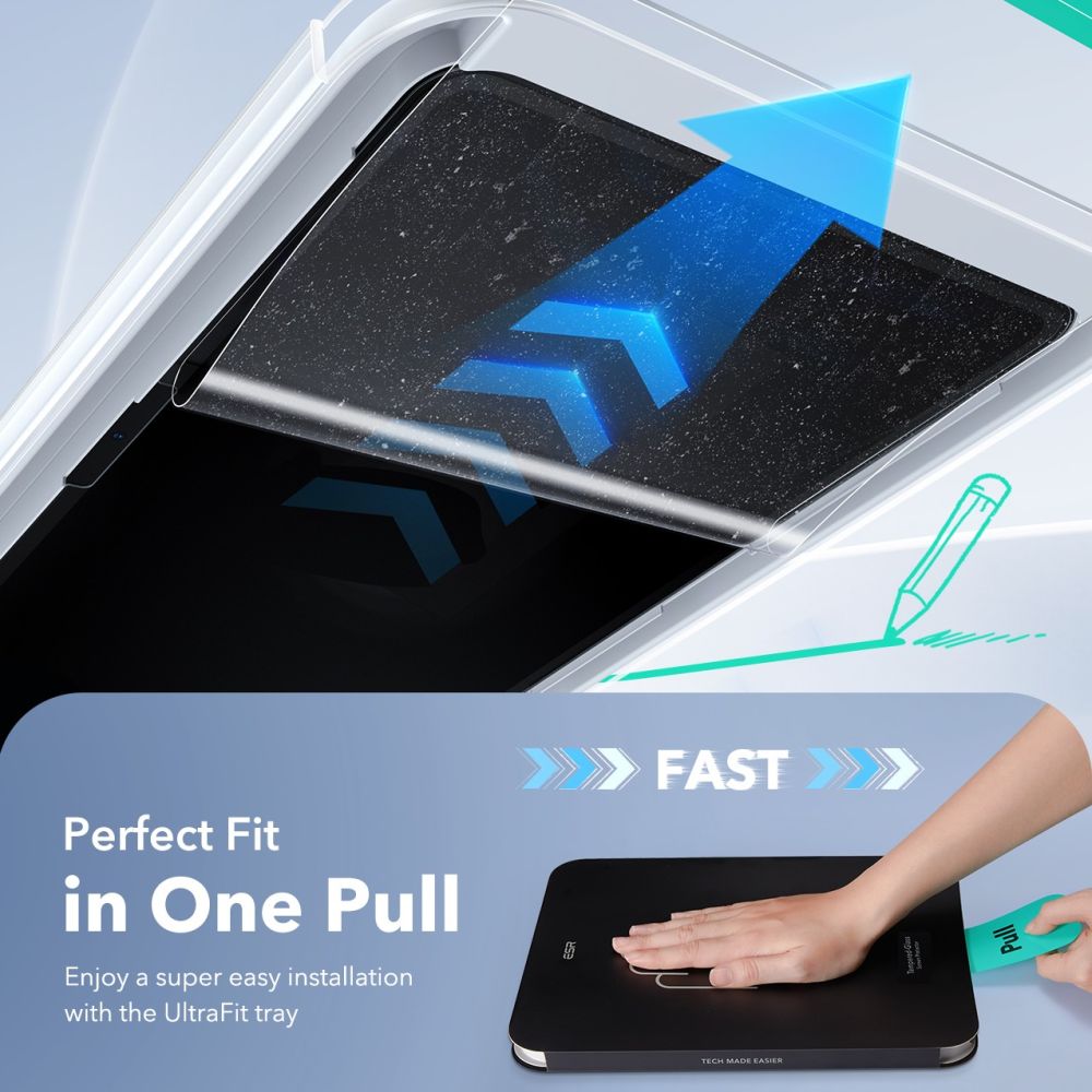 ESR Paper Feel 2-Pack Tempered Glass, skirtas iPad 10.9 colių (2022) / 11" (2025) -- iPad 10.9