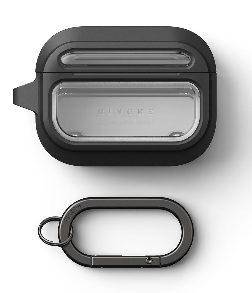 Ringke UX Magnetic Case už AirPods Pro 3 - Black and Clear -- Headphone Cases