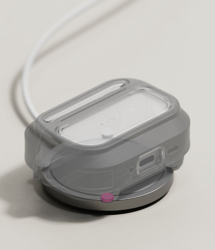 Ringke UX Magnetic Case už AirPods Pro 3 - Black and Clear -- Headphone Cases
