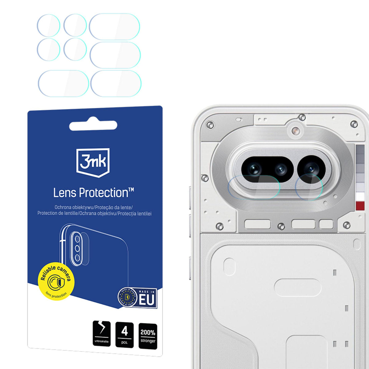 3mk Lens Protection™ hibridinis kameros objektyvo stiklas, skirtas Nothing Phone (4a) -- Nothing Phone (4a)